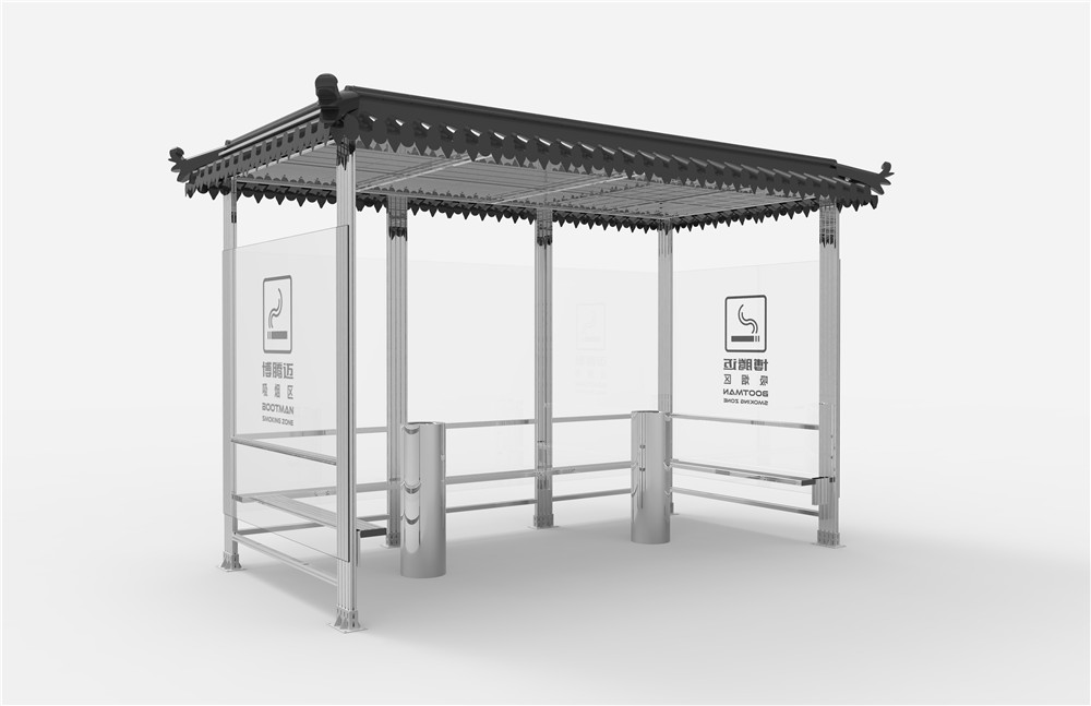 仿古吸烟亭，顶板铝型材